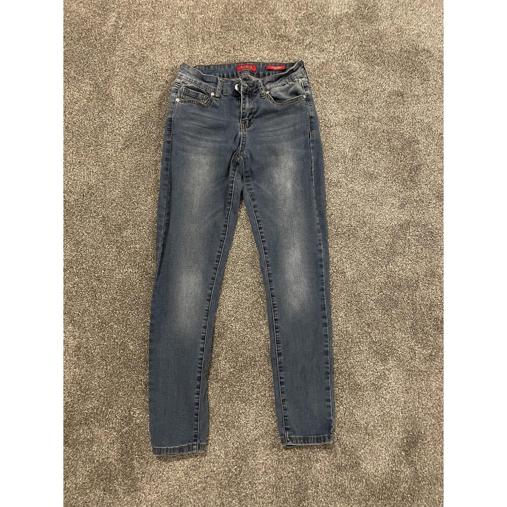 Guess Jeans Womens 26 Blue Mid Rise Skinny Melanie Fit Stretch Denim Logo